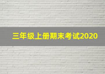 三年级上册期末考试2020