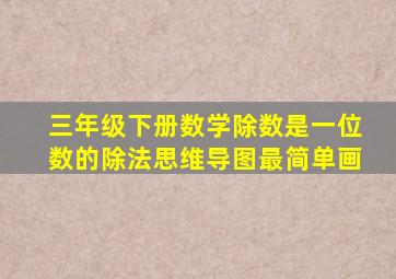 三年级下册数学除数是一位数的除法思维导图最简单画