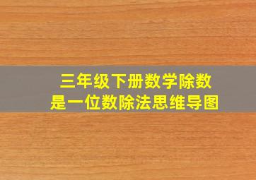 三年级下册数学除数是一位数除法思维导图