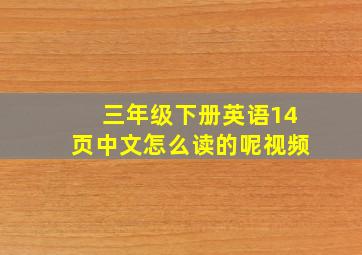 三年级下册英语14页中文怎么读的呢视频