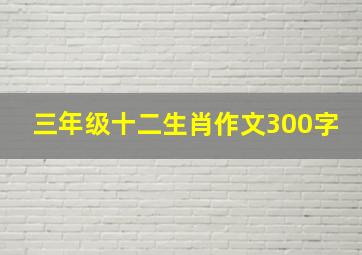 三年级十二生肖作文300字