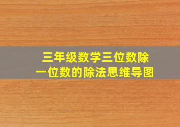 三年级数学三位数除一位数的除法思维导图