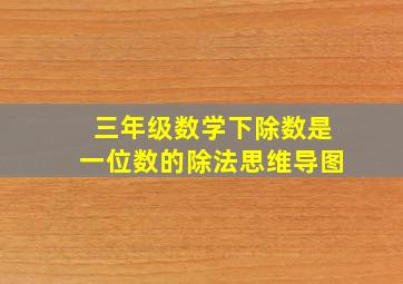 三年级数学下除数是一位数的除法思维导图