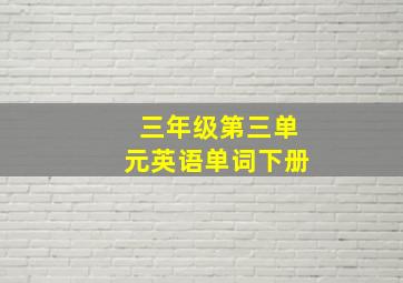 三年级第三单元英语单词下册