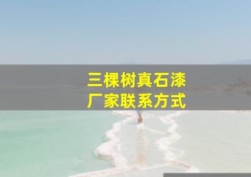 三棵树真石漆厂家联系方式