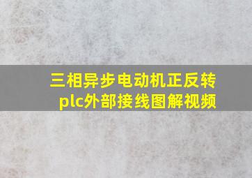 三相异步电动机正反转plc外部接线图解视频