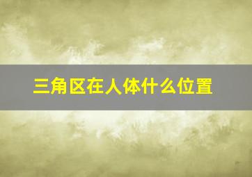 三角区在人体什么位置