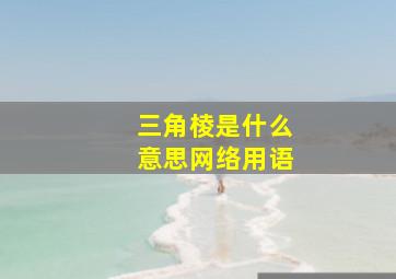 三角棱是什么意思网络用语