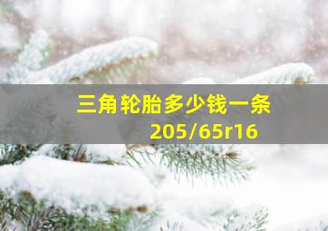 三角轮胎多少钱一条205/65r16