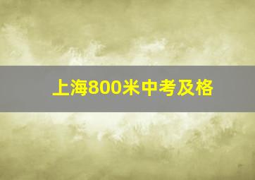 上海800米中考及格