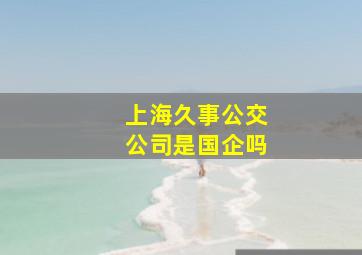 上海久事公交公司是国企吗