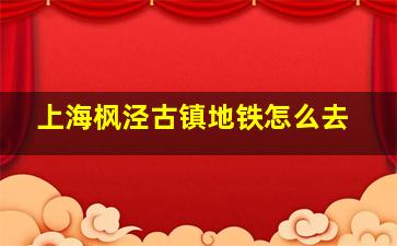 上海枫泾古镇地铁怎么去