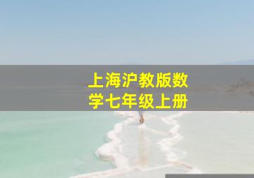 上海沪教版数学七年级上册