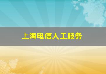 上海电信人工服务