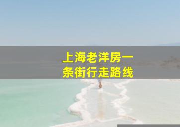 上海老洋房一条街行走路线