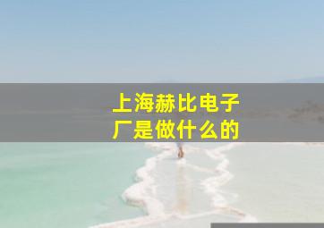 上海赫比电子厂是做什么的