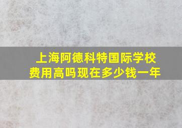 上海阿德科特国际学校费用高吗现在多少钱一年