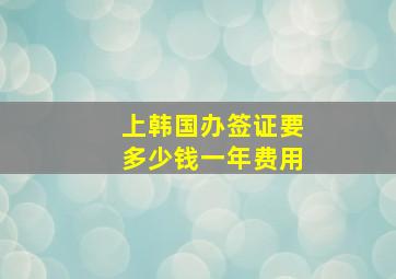 上韩国办签证要多少钱一年费用