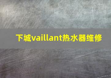 下城vaillant热水器维修