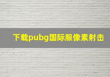 下载pubg国际服像素射击