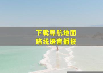 下载导航地图路线语音播报