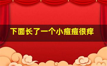 下面长了一个小痘痘很痒