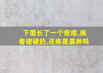 下面长了一个疙瘩,摸着硬硬的,还疼是囊肿吗