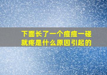 下面长了一个痘痘一碰就疼是什么原因引起的