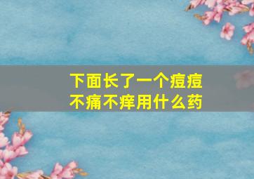 下面长了一个痘痘不痛不痒用什么药