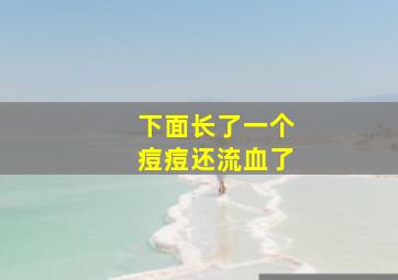 下面长了一个痘痘还流血了