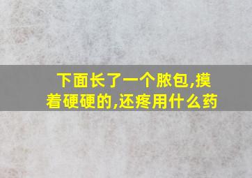 下面长了一个脓包,摸着硬硬的,还疼用什么药