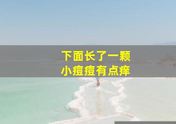 下面长了一颗小痘痘有点痒