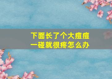 下面长了个大痘痘一碰就很疼怎么办