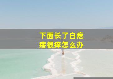 下面长了白疙瘩很痒怎么办