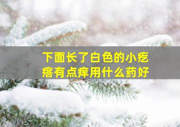 下面长了白色的小疙瘩有点痒用什么药好