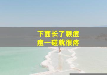 下面长了颗痘痘一碰就很疼