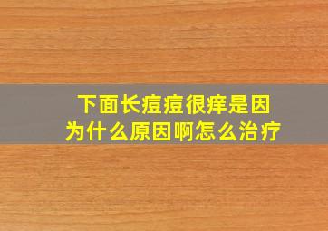 下面长痘痘很痒是因为什么原因啊怎么治疗