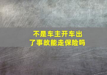 不是车主开车出了事故能走保险吗