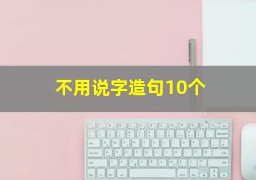 不用说字造句10个