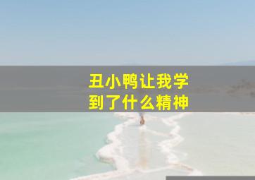 丑小鸭让我学到了什么精神