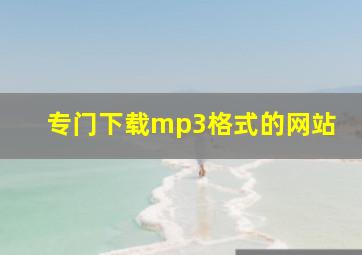 专门下载mp3格式的网站