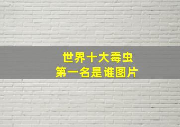 世界十大毒虫第一名是谁图片