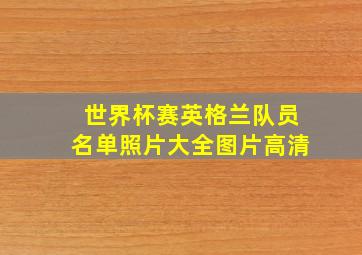 世界杯赛英格兰队员名单照片大全图片高清