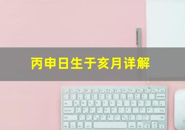 丙申日生于亥月详解