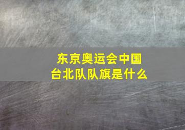 东京奥运会中国台北队队旗是什么