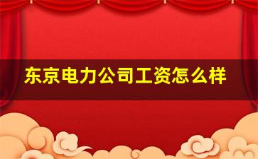 东京电力公司工资怎么样