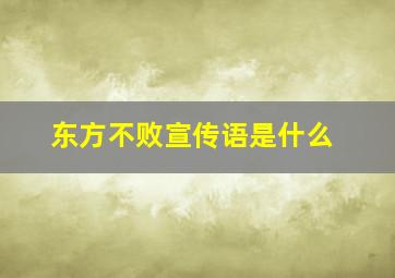 东方不败宣传语是什么