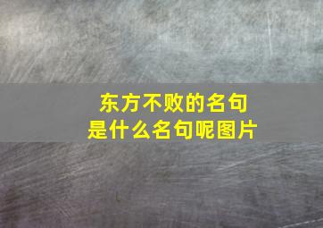 东方不败的名句是什么名句呢图片