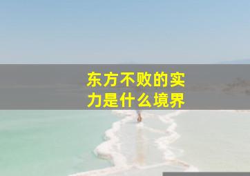 东方不败的实力是什么境界