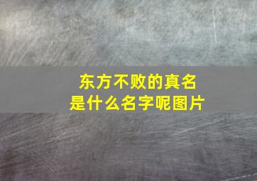 东方不败的真名是什么名字呢图片